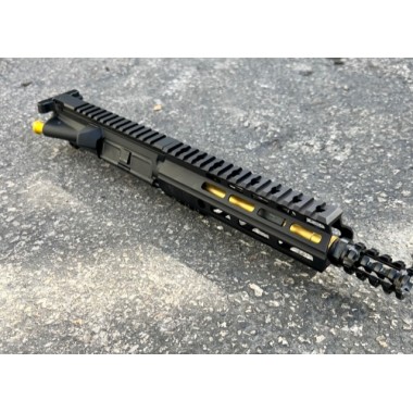 AR-15 5.56/.223 7.5" M-LOK Upper Assembly | Gold Anodized | Pineapple Muzzle Brake