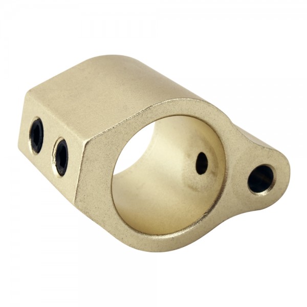 .750 Low Profile Aluminum Gas Block with Roll Pins & Wrench - Gold