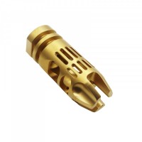 AR-15 .223/5.56 Muzzle Brake for 1/2"x28 Pitch / Gold Finish