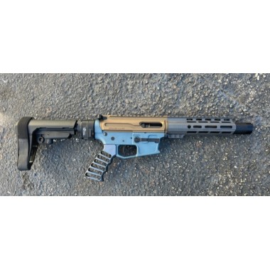 AR-9 9MM MORIARTI 7.5" TRI-COLOR GLOCK STYLE SEMI AUTO PISTOL / SBA3 / LRBHO