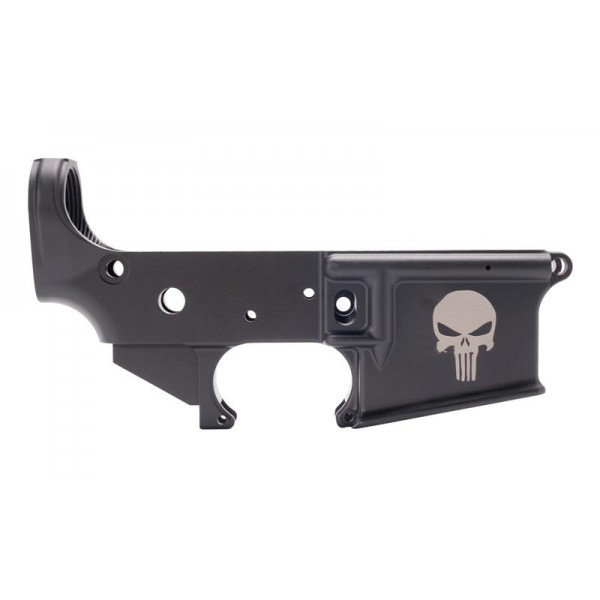 AR-15 Anderson Open Trigger Stripped Lower Receiver / Punisher Logo