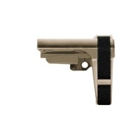 SB Tactical SBA3 Adjustable Pistol Stabilizing Brace - FDE - NO BUFFER TUBE