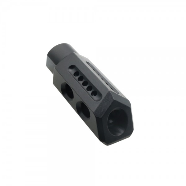 AR-10 Pentagram Ported Steel Muzzle Brake - 5/8X24, BLACK NITRIDE