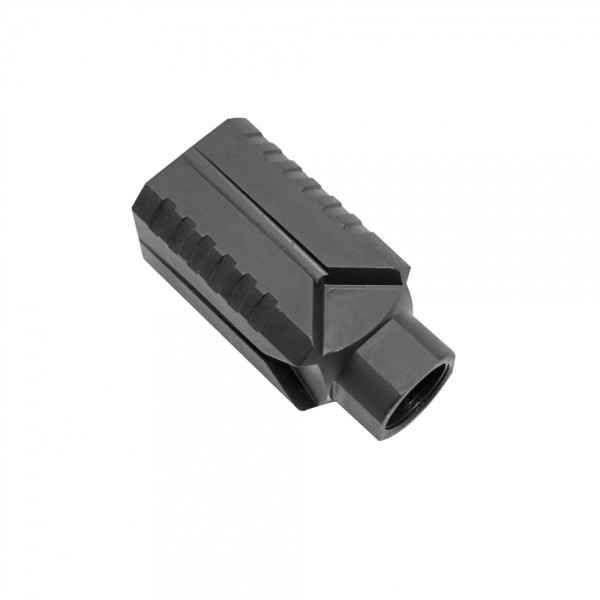 AR-10/LR-308 Muzzle Diverter - 5/8x24 Steel Flash Can - Black