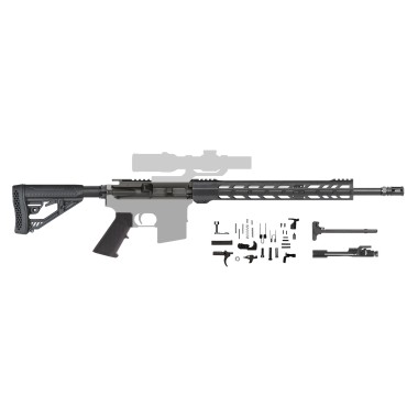 AR-15 .224 VALKYRIE 20" NITRIDE RIFLE BUILD KIT / 15" MLOK / ADAPTIVE STOCK