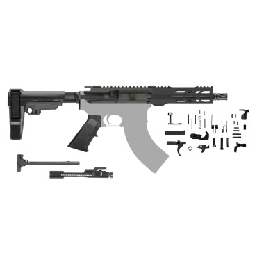 AR-15 7.62x39 7.5" Pistol Build Kit / Mlok / SBA3 / No Lower