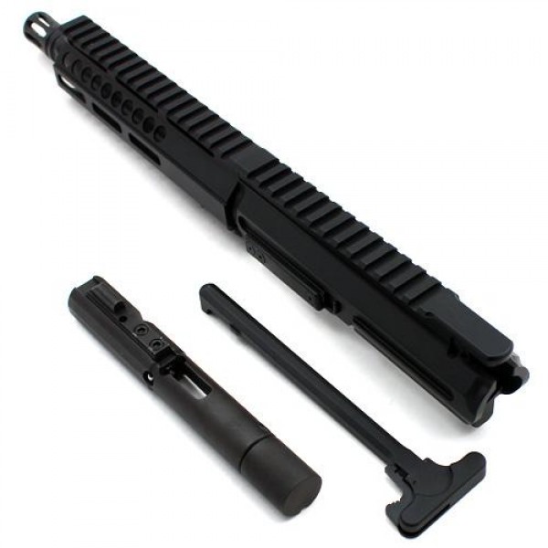 AR-40 8" Slick Side LRBHO Pistol Complete Upper Assembly with BCG & CH - .40 S&W