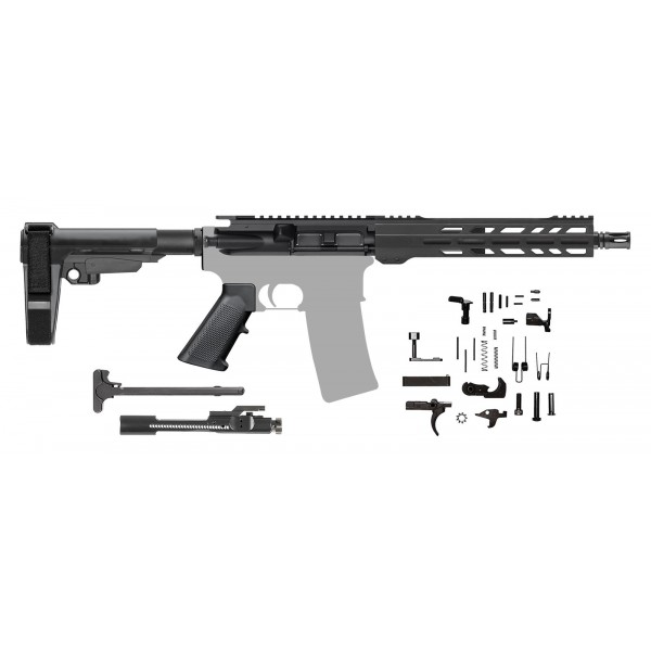 AR-15 5.56/.223 12.5" M4 Pistol Kit / Mlok / SBA3