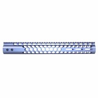 15″ AIR LITE SERIES ‘HONEYCOMB’ M-LOK FREE FLOATING HANDGUARD WITH MONOLITHIC TOP RAIL / ANODIZED GREY
