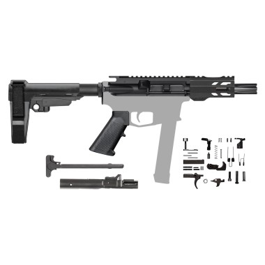 AR-9 9MM 4.5" Mini Pistol Build Kit w/ SBA3 Brace - M-Lok / Non-LRBHO