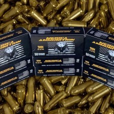 Merica Ammunition 9MM Ammo 9x19mm 115 Grain Luger / FMJ / 50 Rd