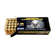 Merica Ammunition 9MM Ammo 9x19mm 115 Grain Luger / FMJ / 50 Rd