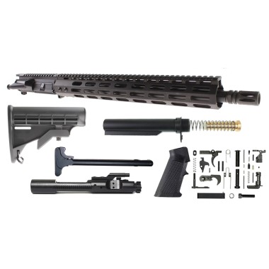 AR-15 5.56/.223 16" M4 Tactical Rifle Kit with 15" Mlok Super Slim Handguard - Mil-Spec, USA Made