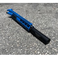 AR-15 5.56/.223 7.5" Pistol Upper Assembly / Blue / Fake Suppressor