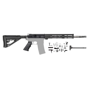 AR-15 300 Blackout 16" Stainless Black Claw rifle kit /12" mlok rail/Adaptive Stock