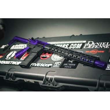 AR-15 5.56/.223 16" MINIMALIST SERIES RIFLE KIT / PURPLE ACCENTS / 15" MLOK