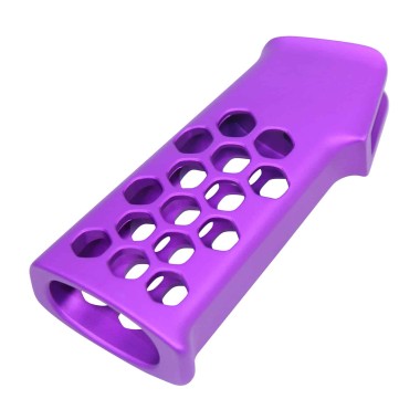 AR AIRLITE SERIES SKELETONIZED ALUMINUM PISTOL GRIP - ANODIZED PURPLE