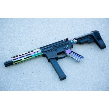 Moriarti Arms MA-45 8.5" Rainbow PVD Anodized .45 ACP Pistol | SBA3 Brace & LRBHO