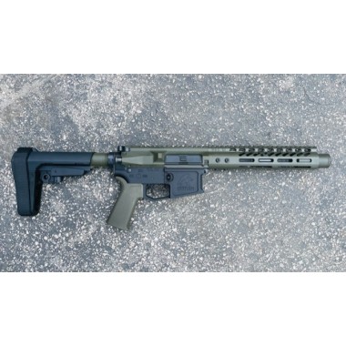 MA-15 7.5" Semi Auto Pistol | M-LOK | OD Green | SBA3 Brace | Slim Profile Muzzle Brake | Choose Caliber