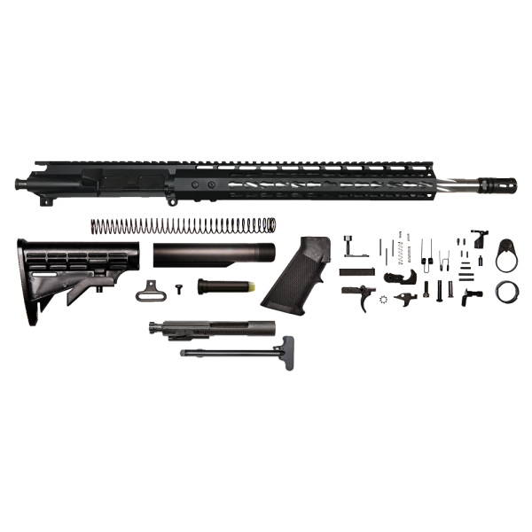 AR-15 5.56/.223 16" stainless steel spiral rifle kit /12" mlok rail
