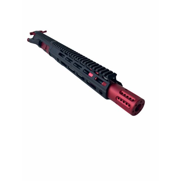 AR-15 5.56/.223 10.5" Mlok Upper Assembly / Red Shroud / Red Accents / CH