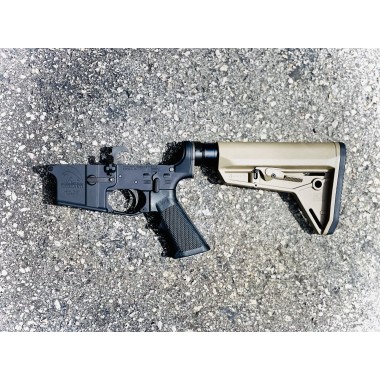 AR-15 MA15 MORIARTI ARMS COMPLETE LOWER / FDE SL Carbine Stock