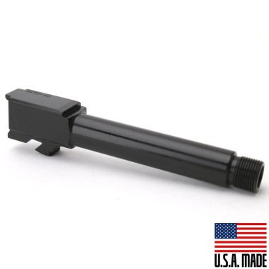 Glock 19 Compatible / Black Nitride / 9mm "Threaded" Barrel - 9MM