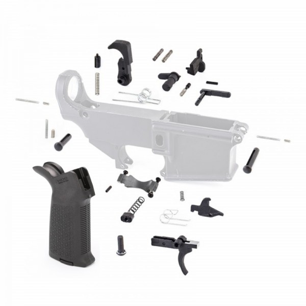 AR-15 COMPLETE LOWER PARTS KIT WITH TRIGGER GUARD AND MAGPUL MOE GRIP