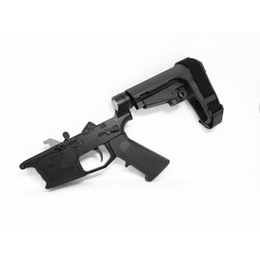 MA-9 9MM Glock Style Complete Pistol Lower with SBA3 Adjustable Brace – Moriarti Armaments