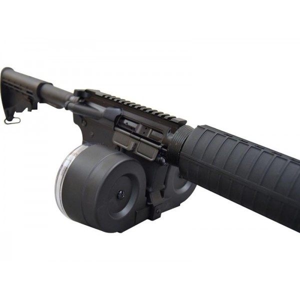 AR-15/M16 100 Round Dual Drum Magazine .223/5.56 With Reinforced Feed Lips Black Gen II