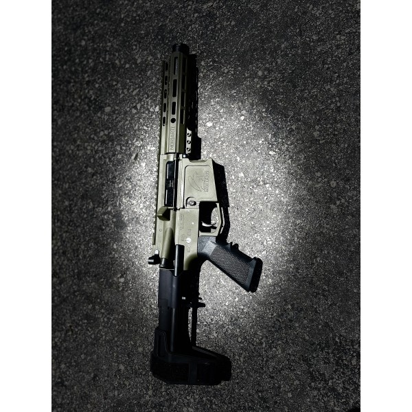 AR-15 5.56 5.5" Moriarti Minimalist Series Semi Auto Pistol | EPT PDW  | OD Green
