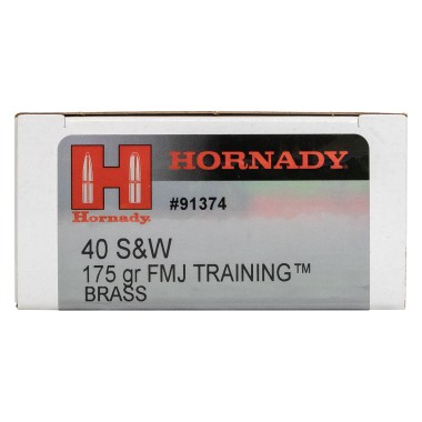 Hornady 40 S&W 175 gr FMJ Training Brass - 50/Box (LE)