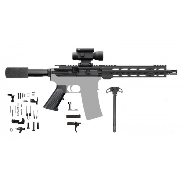 AR-15 5.56/.223 10.5" pistol kit - MLOK / VERACE OPTICS / AMBI CH /NO BCG
