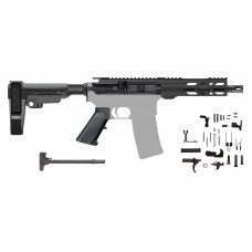 AR-15 5.56/.223  7.5" Ultimate Shorty Pistol Kit - MLOK / SBA3 /Black