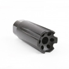 AR-15 Low Concussion Muzzle Brake 1/2x28 Pitch TPI Knurled - 6 ports