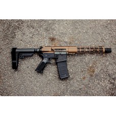 Moriarti AR-15 300 Blackout 10.5" Semi Auto Pistol | Burnt Bronze Cerakote | M-Lok | SBA3 Pistol Brace | Made in USA