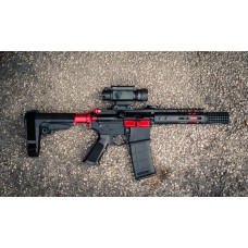 AR-15 7.5" Semi Auto Pistol | Red Accents | SBA3 Brace | Custom Caliber Options