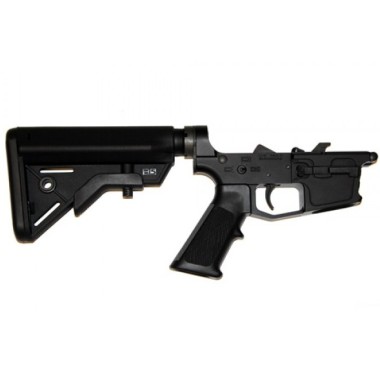 AR-45 Moriarti Complete Billet Lower Receiver /Cobra Stock — Glock Style Mags