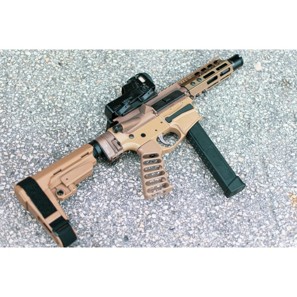 AR-9 9MM MORIARTI ARMS 4"  BRINDLE  PISTOL / SBA3 /LRBHO