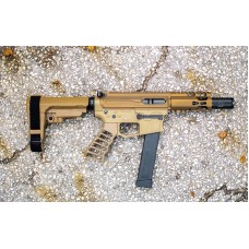 MA-10MM Moriarti Arms 4" 'Brindle' Semi-Auto Pistol | MLOK, SBA3 Brace, LRBHO, Blowback System | Cerakote Finish