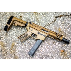 MA-10MM Moriarti Arms 4" 'Brindle' Semi-Auto Pistol | MLOK, SBA3 Brace, LRBHO, Blowback System | Cerakote Finish