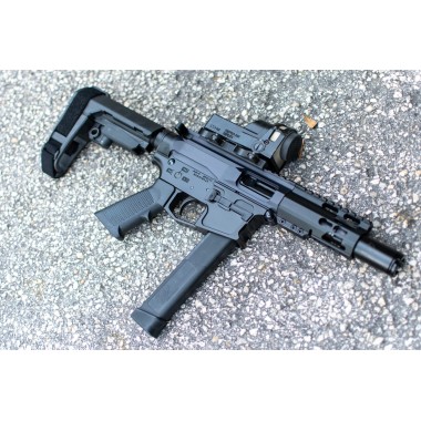 AR-40 4" SLICK SIDE PISTOL UPPER /FLASH CAN, BCG AND CHARGING HANDLE - .40 S&W / NON-LRBHO