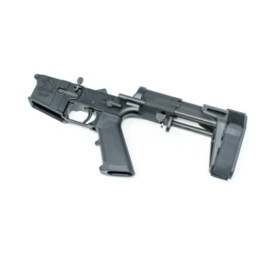 MORIARTI AR-15 COMPLETE PISTOL LOWER / SBPDW - BLACK