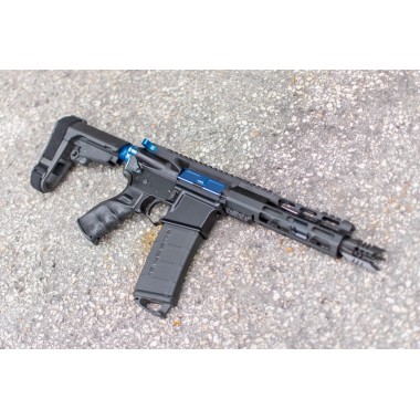 AR-15 7.5" Semi Auto Pistol | Blue Accents | SBA3 | Available in 5.56 NATO, 300 BLK, and 7.62x39