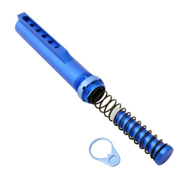 AR-15 M4 Six Position Buffer Tube Kit / Mil-Spec / Blue