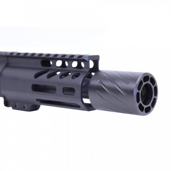 AR-15 MUZZLE COMP WITH QD BLAST SHIELD - 1/2x28 THREAD