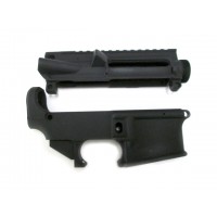 AR-15 80% lower and upper receivers set, black anodized