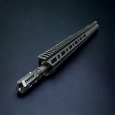 Moriarti AR-10 .277 Sig Fury 16" Spiral Fluted Hybrid Upper Receiver Assembly | Slanted Brake | DPMS Compatible