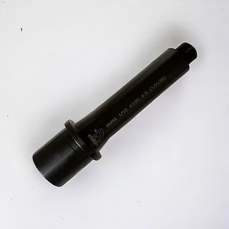 MORIARTI ARMAMENTS 9MM AR BARREL, 4.5 INCH, MED PROFILE, 1/2X28