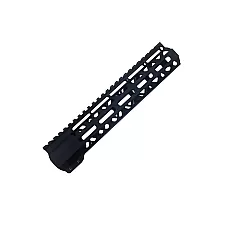 MORIARTI AR-15 10" M-LOK Slim Profile Free Float Handguard / Diamond Cut - Full Length Picatinny Rail, Black